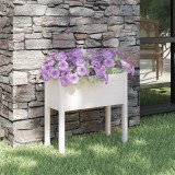 Cumpara ieftin Jardinieră de grădină, alb, 70x31x70 cm, lemn masiv de pin