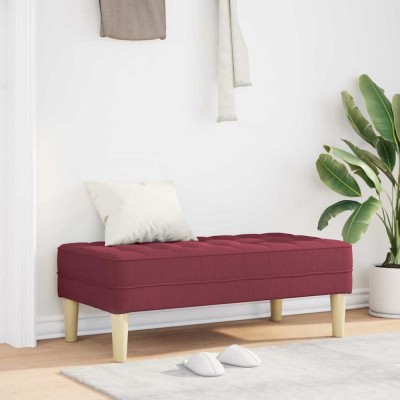 vidaXL bancă bordo 113 x 57 x 39 cm țesătură 42001938 foto