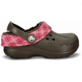 Saboti Crocs Blitzen Winter Plaid Kids Maro - Espresso/Blush, 22, 24, 27, 29, 32