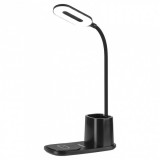 Lampa birou cu incarcare wireless 5W/7.5W/10W Negru, RB-6302-B, Oem