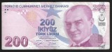 TURCIA 200 LIRE 2020 ( 2009 ) prefix D [1] P- 227d , Guvernator : Murat Uysal , Viceguvernator : Emrah Seher