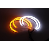 Kit Angel Eyes LED COTTON cu semnalizare pentru BMW E46 COMPACT 2x106mm semi + 2x131mm