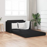 VidaXL Sofa Pat la Pardoseală 2 &icirc;n 1 Negru 124x71x78 cm țesătură