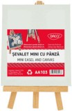 Mini sevalet de masa, pe trepied, cu panza 10x12 cm, DACO AA103