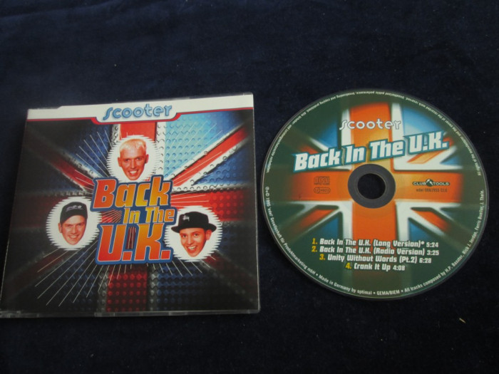 Scooter - Back In The U.K. _ maxi cd _ Club Tools ( 1995 , Germania )