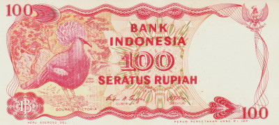 Bancnota Indonezia 100 Rupii 1984 - P122 UNC foto