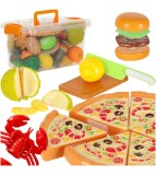 Set 36 accesorii de bucatarie legume si fructe de taiat asortate in cutie de depozitare, Oem