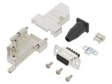 Conector D-Sub 9 PIN Mamă Unghi 45&deg; cu Şurub pe Cablu