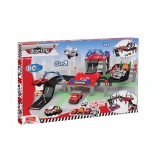 Set Pista cu 5 Vehicule din Caramizi 3 in 1 - 80 piese, 18 luni+