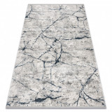 Covor TULS structural, franjuri 51320 modern, Marmură fildeş / albastru, 160x220 cm
