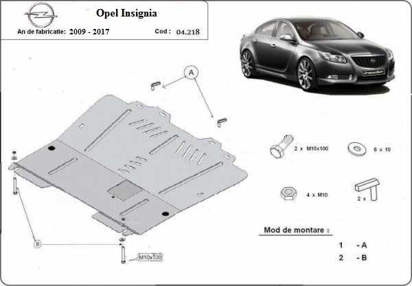 Scut motor metalic Opel Insignia A 2008-2017