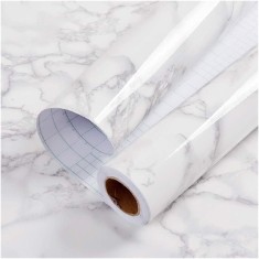 Tapet Mble Granit Gri&amp;amp;Alb Rola de hartie 23,6&amp;quot; x 118&amp;quot; Mobilier de dulap de blat de bucatarie este renovat PVC gros, u?or de indepartat fara a parasiTa foto