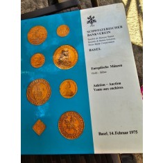 Europaische Munzen golden-silver, Basel 14 februarie 1975, catalog de monede