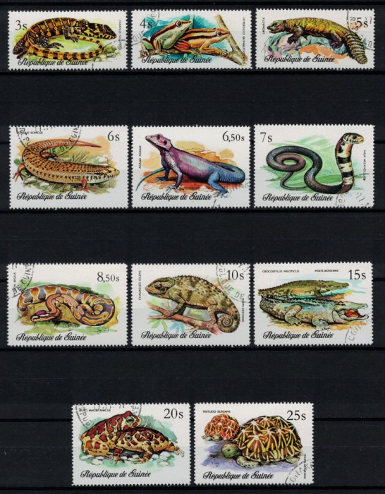 GUINEEA 1977 - Reptile /serie completa (cota Michel 9&euro;)