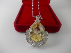 Colier Luxury Crystal dublu placat aur 18K foto