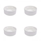 Set boluri, 4 piese, 60 ml, Portelan, Alb