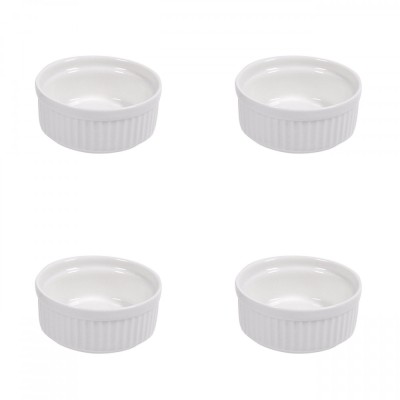 Set boluri, 4 piese, 60 ml, Portelan, Alb foto