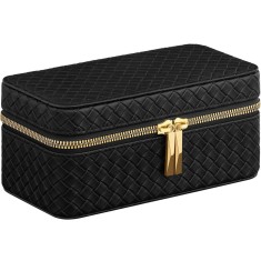 SONGMICS Cutie ceasuri Ronne, pentru 3 ceasuri, imitatie piele PU, 20x10x9 cm, negru Household NewTrend