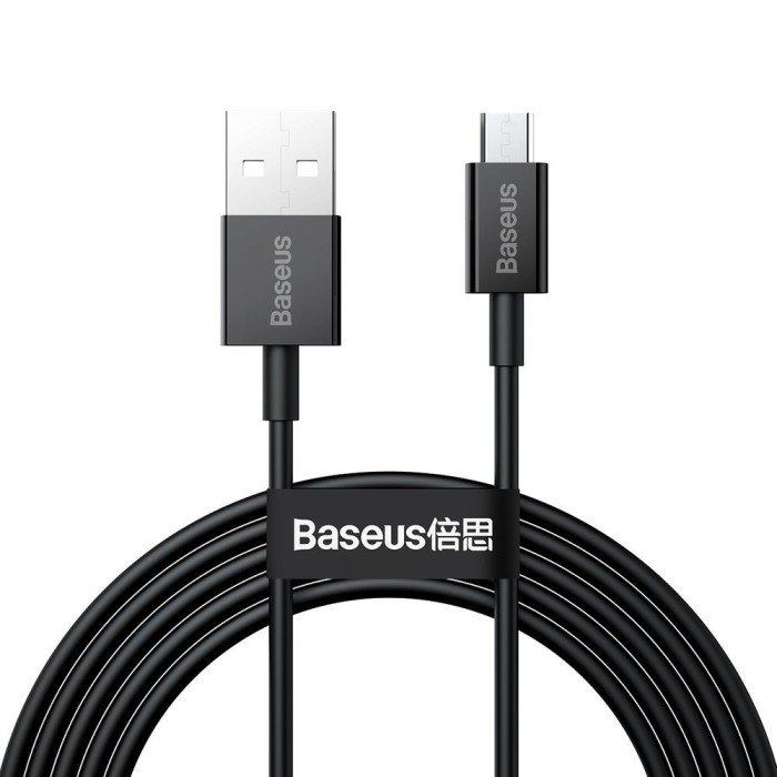 CABLU alimentare si date Baseus Superior, Fast Charging Data Cable pt. smartphone, USB la Micro-USB 2A, 2m, negru &quot;CAMYS-A01&quot; (timbru verde 0.08 lei)