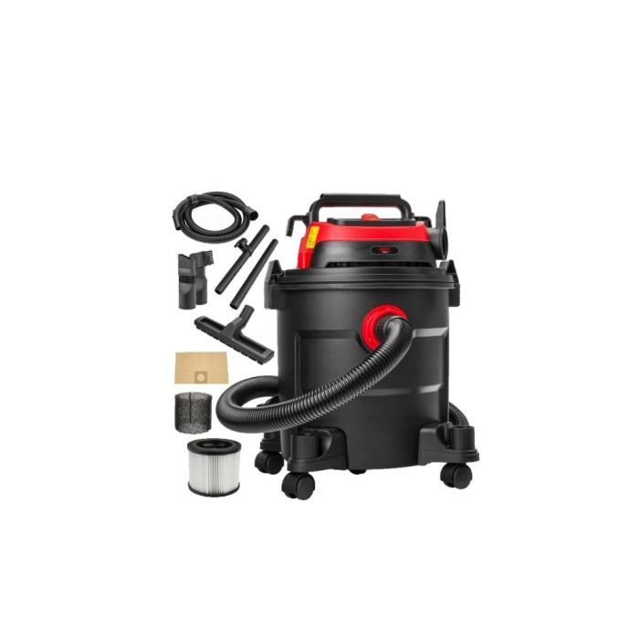 Aspirator industrial umed/uscat, putere 2000 W, capacitate rezervor 20 l, Red Technic