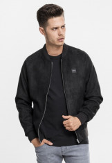 Imitation Suede Raglan Bomber Jacket foto