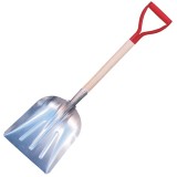 Cumpara ieftin Lopata din aluminiu cu 3 profile longitudinale, coada din lemn, 380 x 290 mm, lungime totala 1.1 m