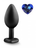Dop Anal Brighty, Small Silicon Negru/Albastru Mokko Toys