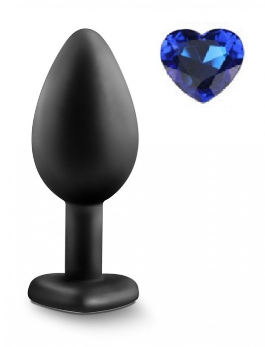 Dop Anal Brighty, Small Silicon Negru/Albastru Mokko Toys