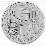 Royal Mint - Britannia and Liberty 2024 - 1OZ .999 Argint Bullion 2 Pounds