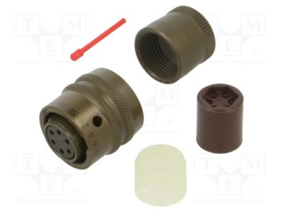 Conector circular mufă mamă AMPHENOL PT/451 7,5A 600V 6 pini drept foto