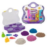 Set de joaca cu nisip si accesorii, Kinetic Sand, Sensory Case, 6069784