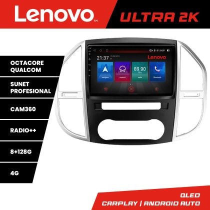 Navigatie Mercedes Vito w447 2016- Octa Core Android Radio Bluetooth GPS WIFI/4G DSP 2K 8+128GB 360 Toslink CarStore Technology