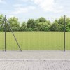 St&acirc;lpi de Gard Manual 7 pcs Gri &Oslash;32mm 160 cm Oțel galvanizat