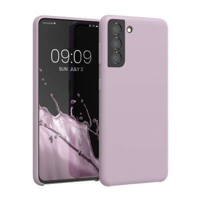 Husa Kwmobile pentru Samsung Galaxy S21, Silicon, Mov, 54056.236 foto