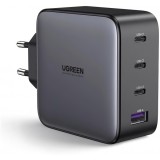 Incarcator Retea UGREEN CD226, 100W, 3A, 1 x USB-A - 3 x USB-C, Negru