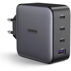 Incarcator Retea UGREEN CD226, 100W, 3A, 1 x USB-A - 3 x USB-C, Negru