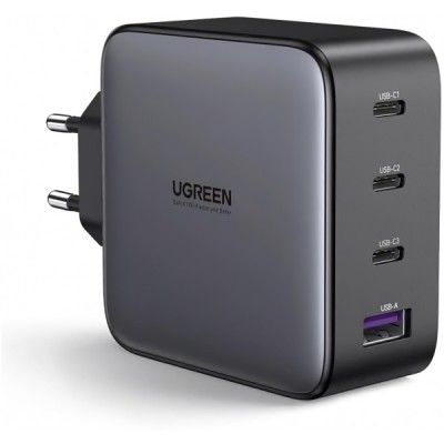 Incarcator Retea UGREEN CD226, 100W, 3A, 1 x USB-A - 3 x USB-C, Negru foto
