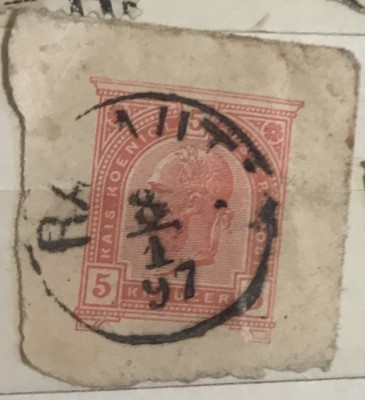 Timbre Austroungaria 5 Kreuzer RADAUTZ Radauti foto