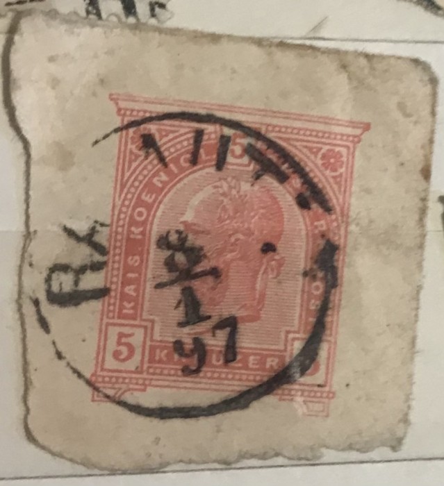 Timbre Austroungaria 5 Kreuzer RADAUTZ Radauti