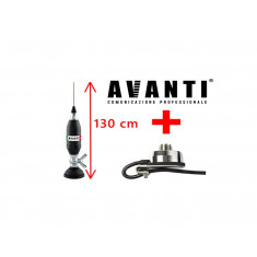Antena Radio CB Fluture Avanti Volo 130cm cu adaptor PL si Suport Portbagaj Haion Capota T941 Pni&nbsp;