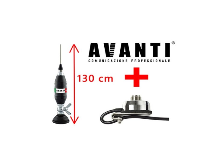 Antena Radio CB Fluture Avanti Volo 130cm cu adaptor PL si Suport Portbagaj Haion Capota T941 Pni&nbsp;