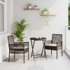 VidaXL Set Bistro de Grădină 3 pcs Maro Rattan poli 3334963