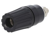 Soclu Banană 4mm 35A Negru 60VDC, HIRSCHMANN