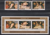 Aitutaki 1977 - 400 de ani de la nașterea lui Peter Paul Rubens, Serie + Colita, MNH, Nestampilat
