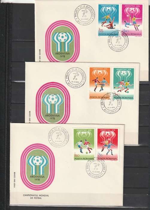 RO - FDC - C.M. FOTBAL ARGENTINA ( LP 954-955 ) 1978 ( 4 DIN 4 )