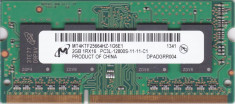 Memorie Ram Laptop Micron 2GB DDR3 PC3L-12800S 1600Mhz MT4KTF25664HZ foto