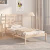 VidaXL Cadru de pat Small Single 2FT6, 75x190 cm, lemn masiv