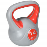 SPORTNOW Kettlebell 14kg pentru &Icirc;ntărire Musculară, Bază Plată, M&acirc;ner Confortabil, PU și Nisip, 26x18x32 cm, Roșu | Aosom Romania