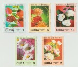 Cuba (Correos 1988) - Seria Completă &bdquo;Ziua Mamei - Flori de Grădină 5 Valori Ștampilat / CTO - Cod: -TW1