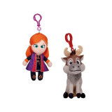 Play by play - Set 2 jucarii din plus cu breloc Anna si Sven, Frozen, 12/15 cm